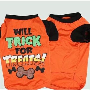 Trick or Treat Decal T shirt for Pets